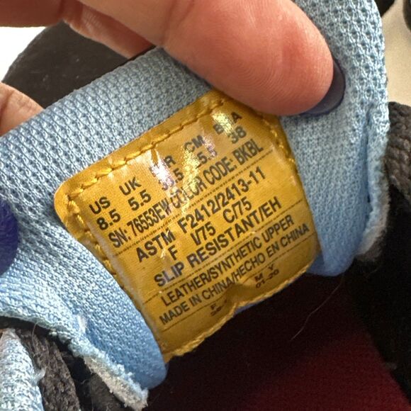 Skechers Synergy Sandlot Alloy Toe Sneaker Work Shoe Black Blue Womens 8.5 EW - Picture 13 of 13